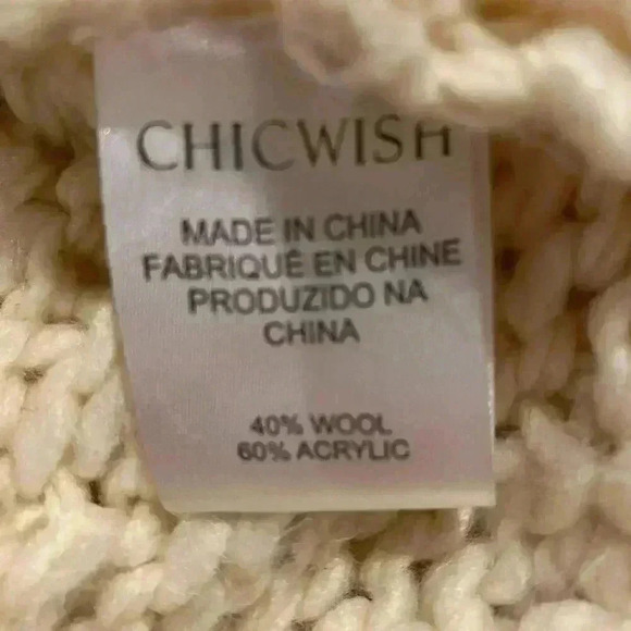 Chicwish cream open cardigan, size M (necklace in photo not for sale) - Picture 6 of 7